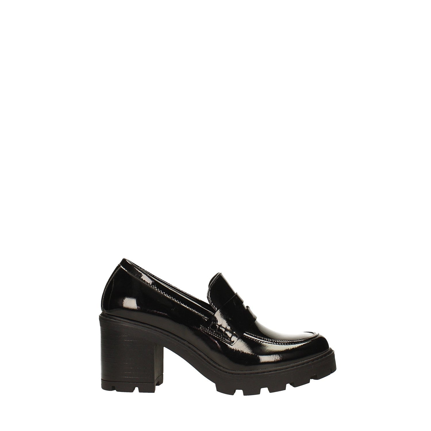 Tata Italia Mocassini in vernice con tacco largo alto 7cm