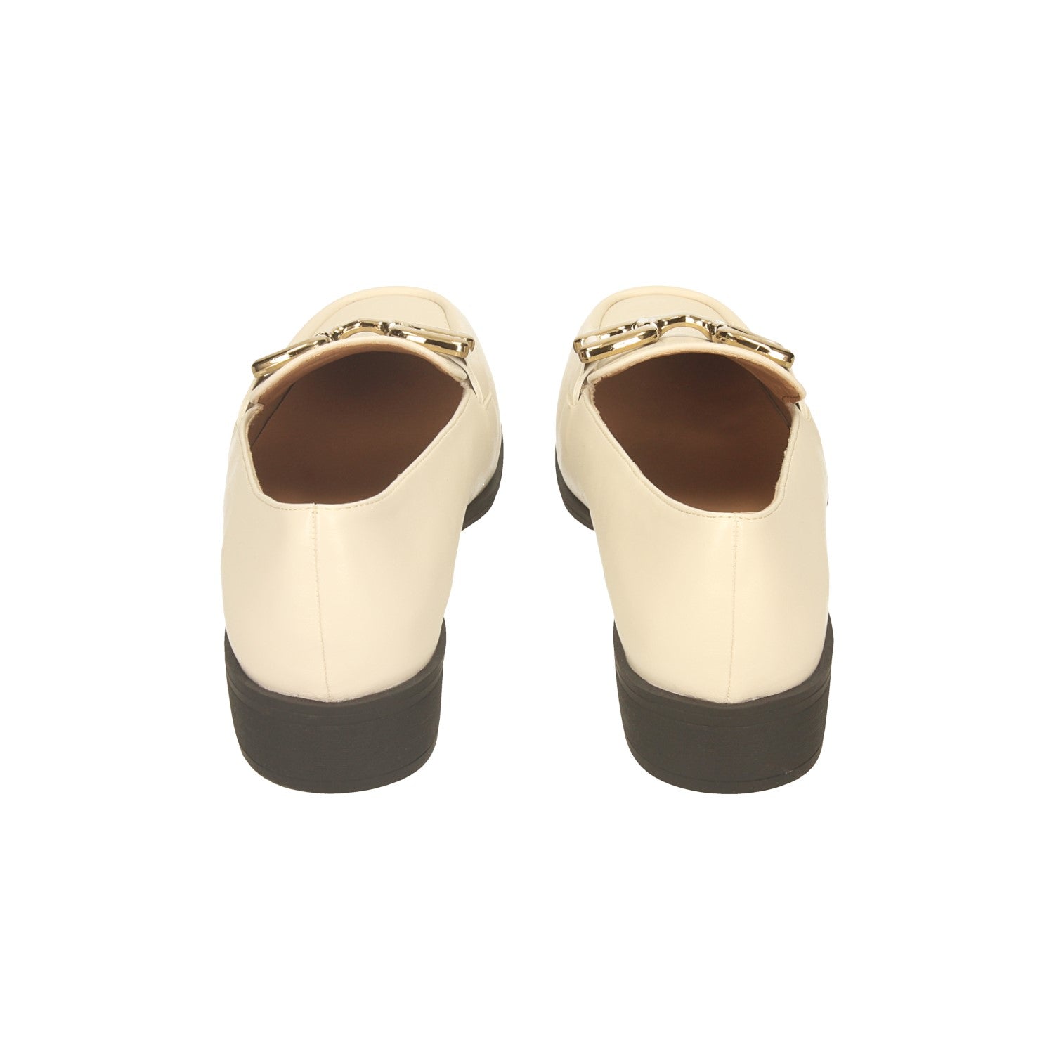 Tata Italia Mocassini Neri Con Fibbia Dorata. Tacco Alto 3cm