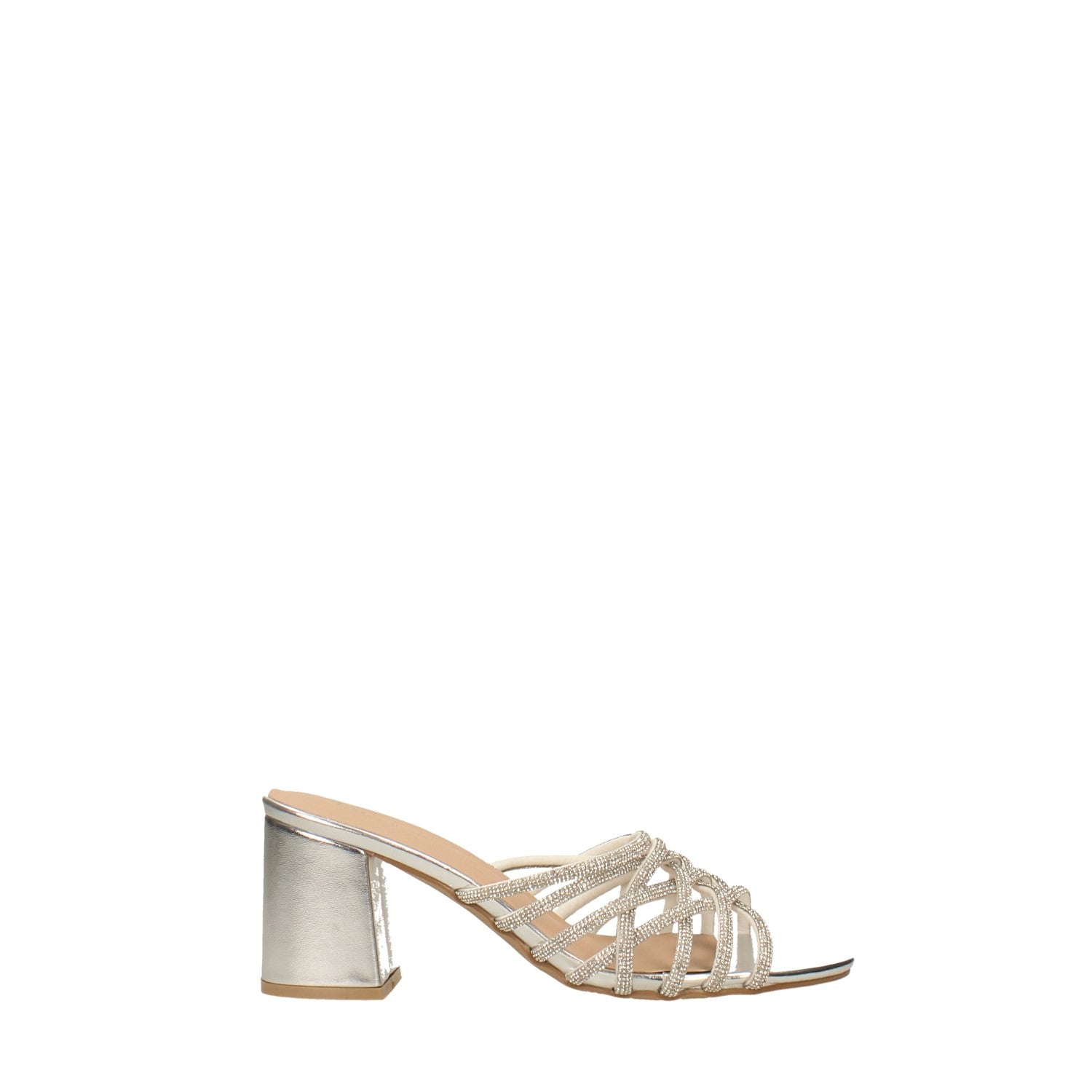 Tata Italia Mules con listini tempestati di strass. Tacco alto 7cm