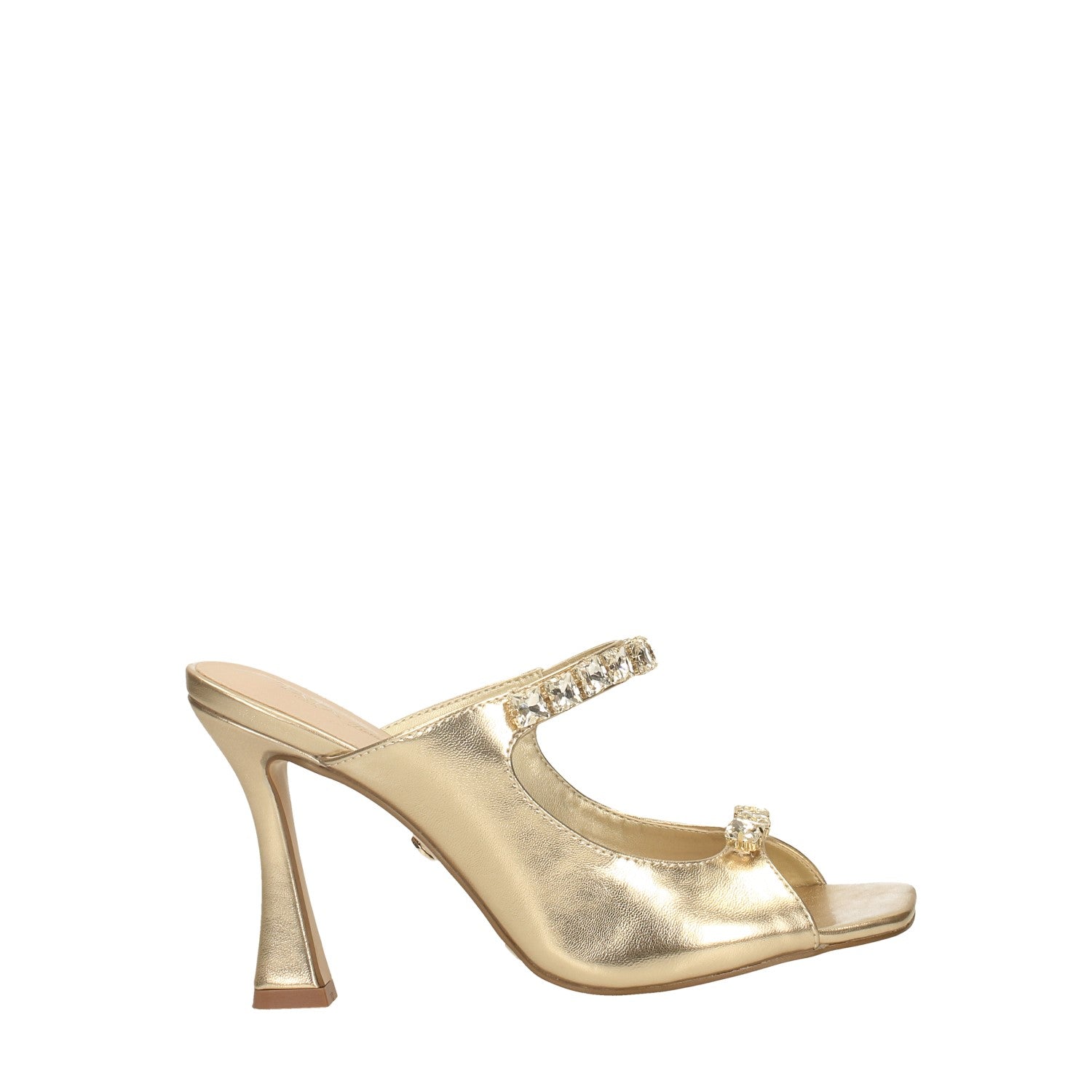 Tata Italia Mules In Tessuto Con Pietre. Tacco Alto 10cm