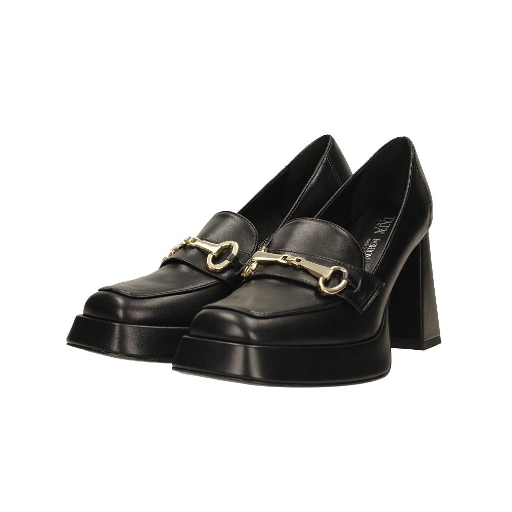 Tata Italia Pumps Mocassino Con Morsetto. Made In Italy. Tacco Alto 9cm