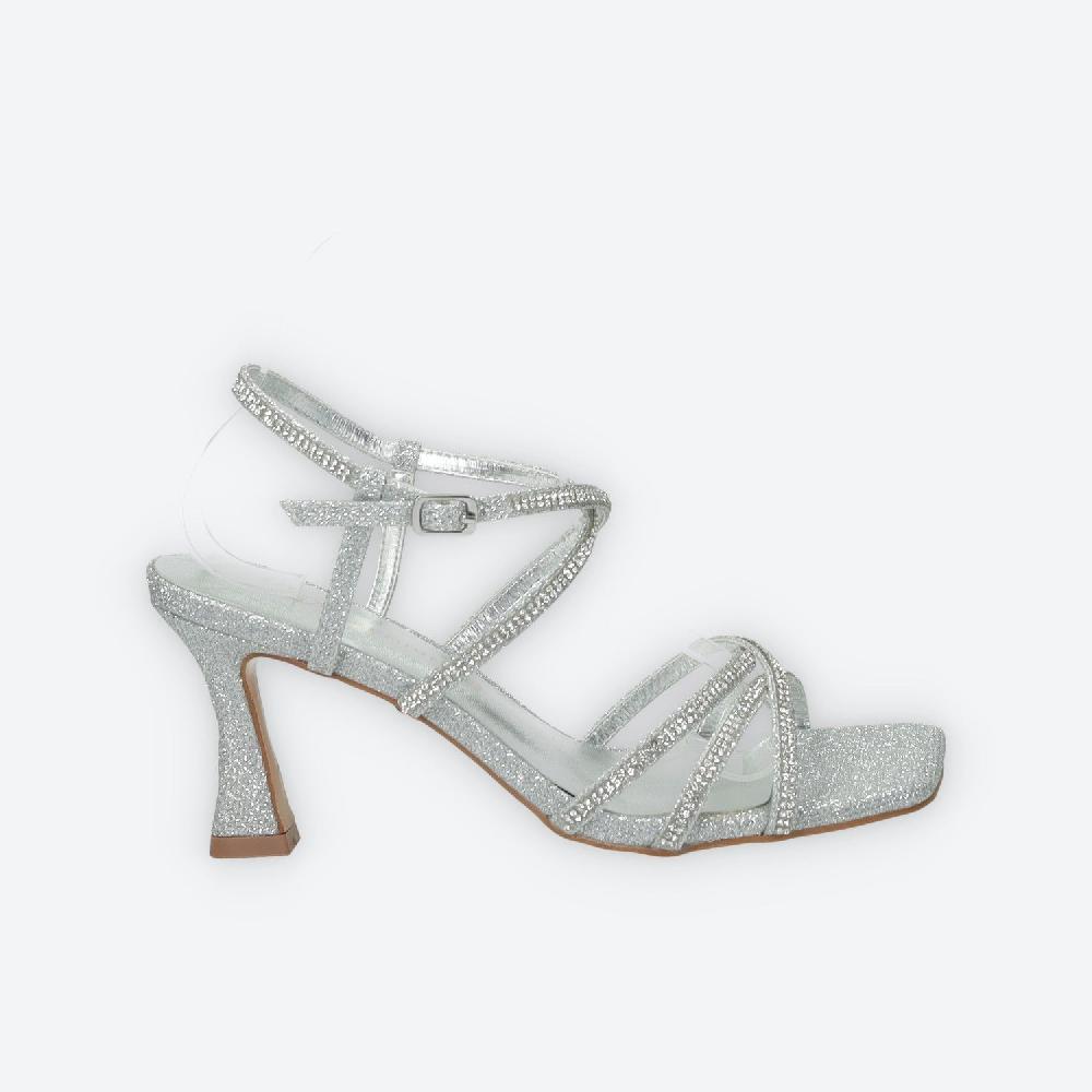 Tata Italia Sandali Con Fasce E Strass. Tacco Alto 7cm