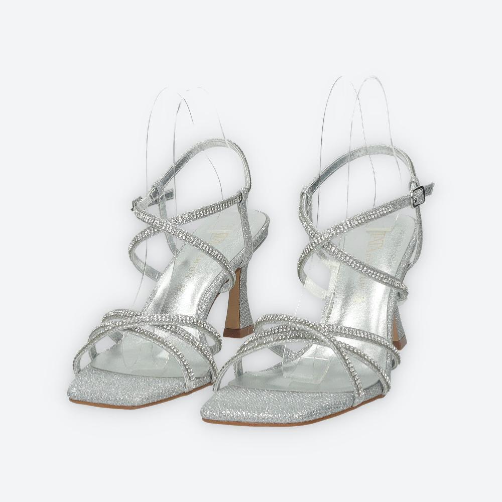 Tata Italia Sandali Con Fasce E Strass. Tacco Alto 7cm