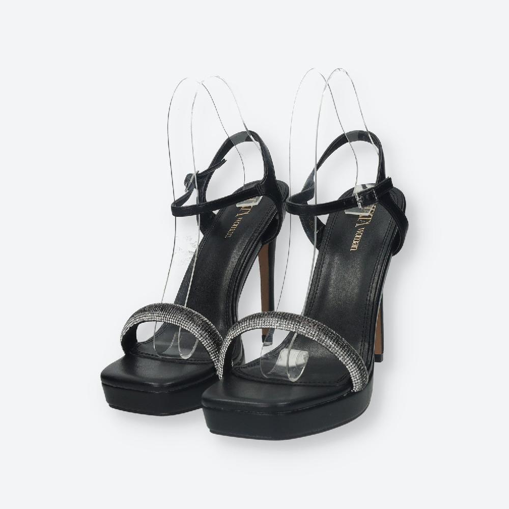 Tata Italia Sandali Con Listini In Strass.Tacco Alto 10cm