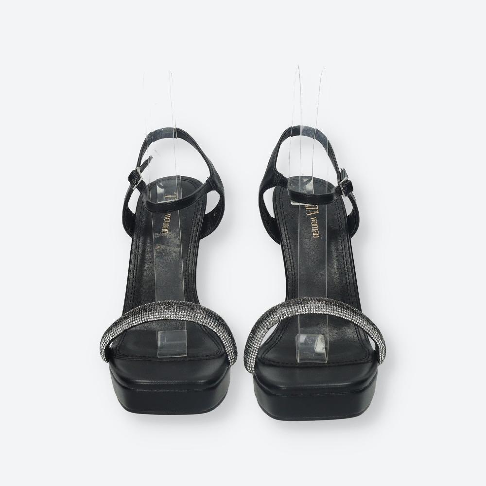 Tata Italia Sandali Con Listini In Strass.Tacco Alto 10cm