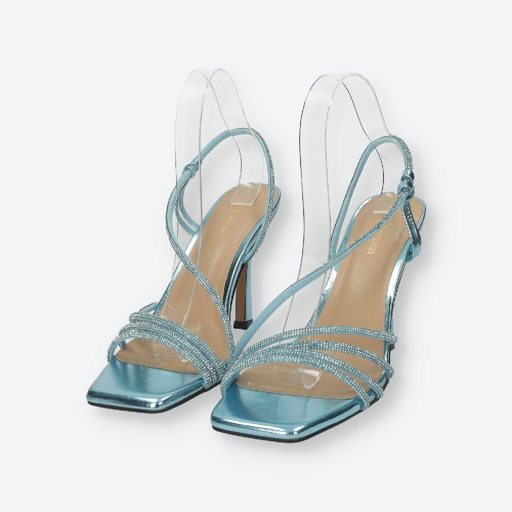 Tata Italia Sandali Con Listini In Strass.Tacco Alto 10cm