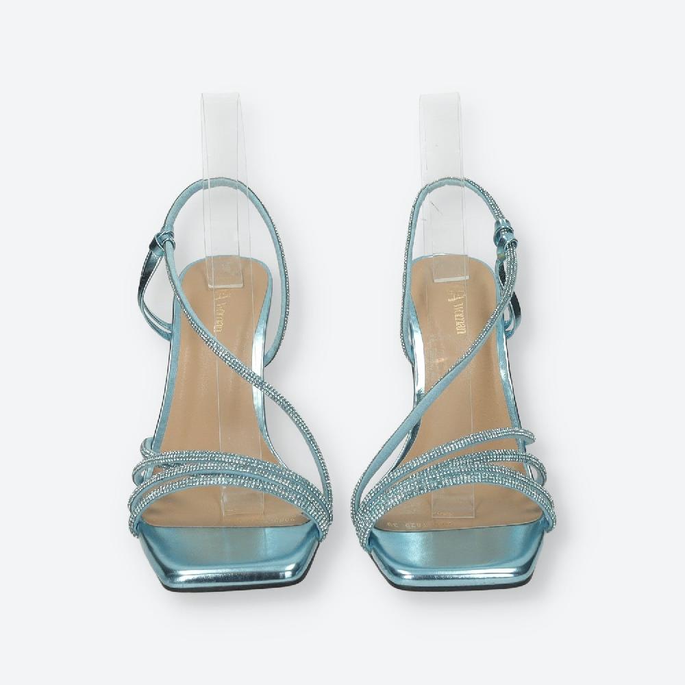 Tata Italia Sandali Con Listini In Strass.Tacco Alto 10cm