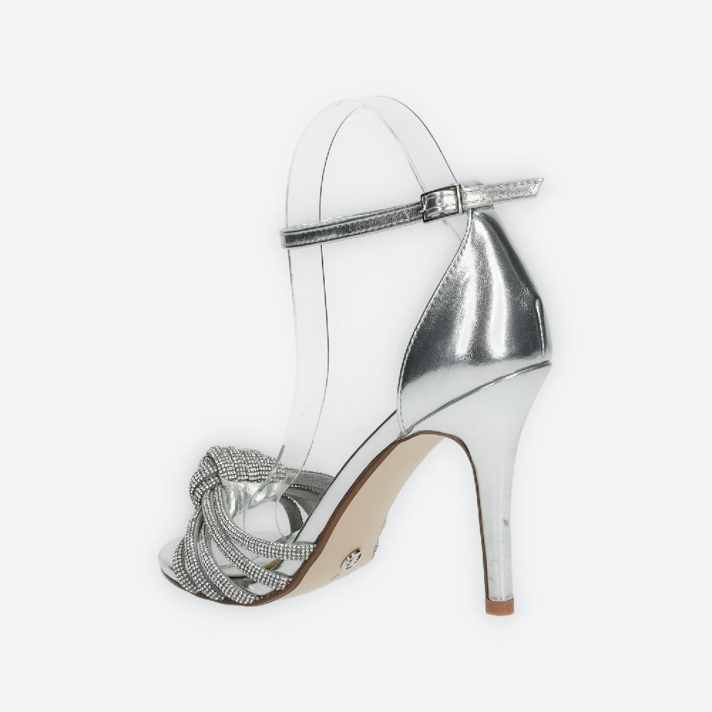 Tata Italia Sandali Con Nodo In Strass. Tacco Alto 10cm