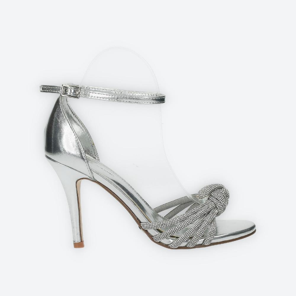 Tata Italia Sandali con nodo in strass. Tacco alto 10cm