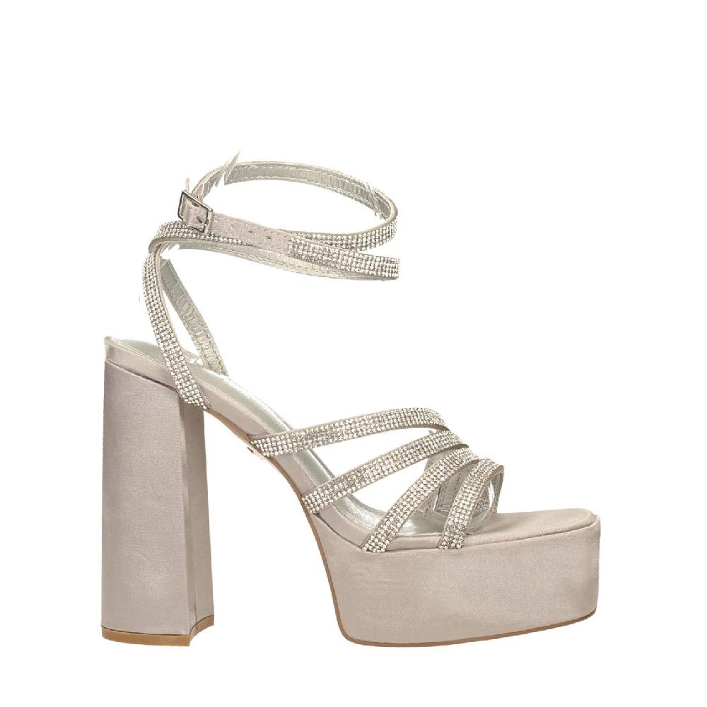 Tata Italia Sandali Con Plateau E Listini Ricoperti Da Strass. Tacco Alto 12cm