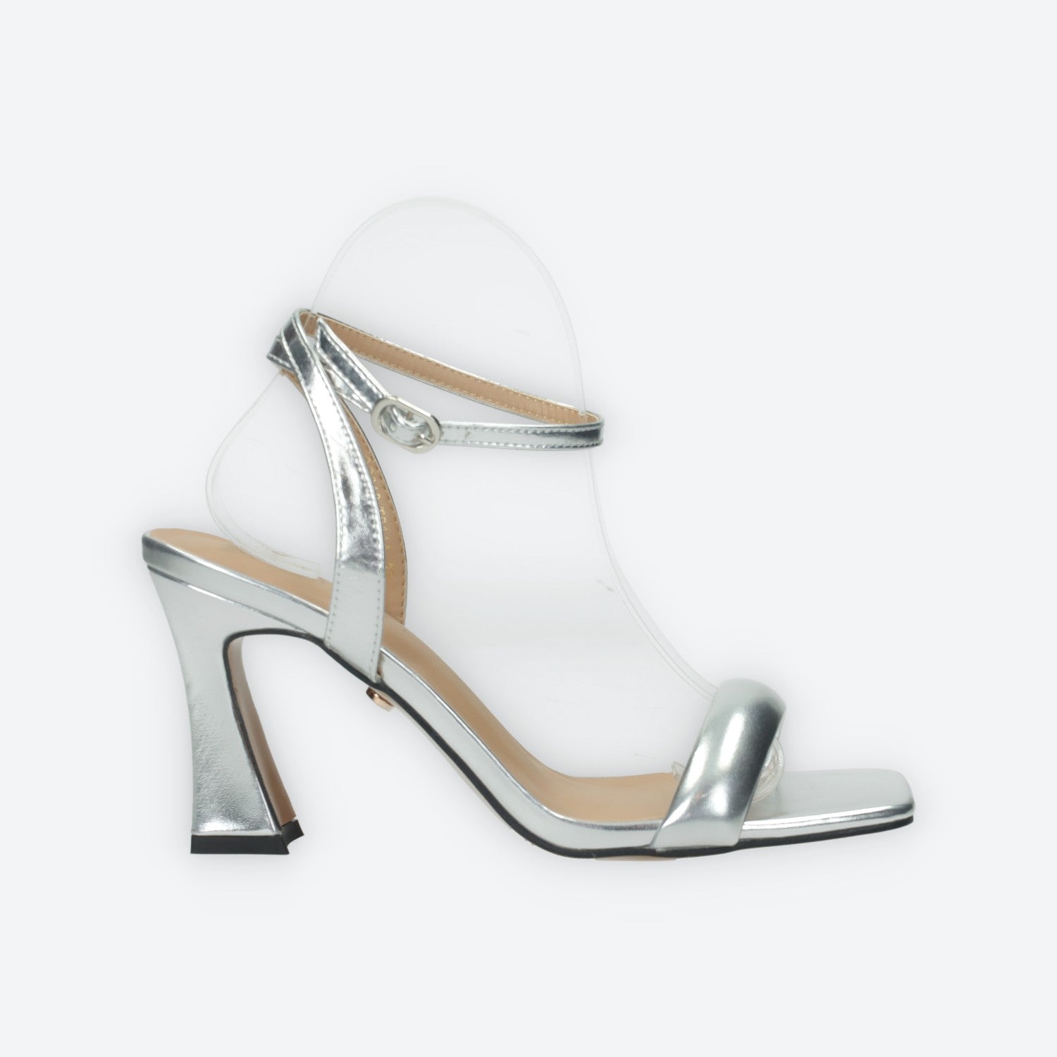 Tata Italia Sandali spuntati in tessuto laminato. Tacco alto 10cm