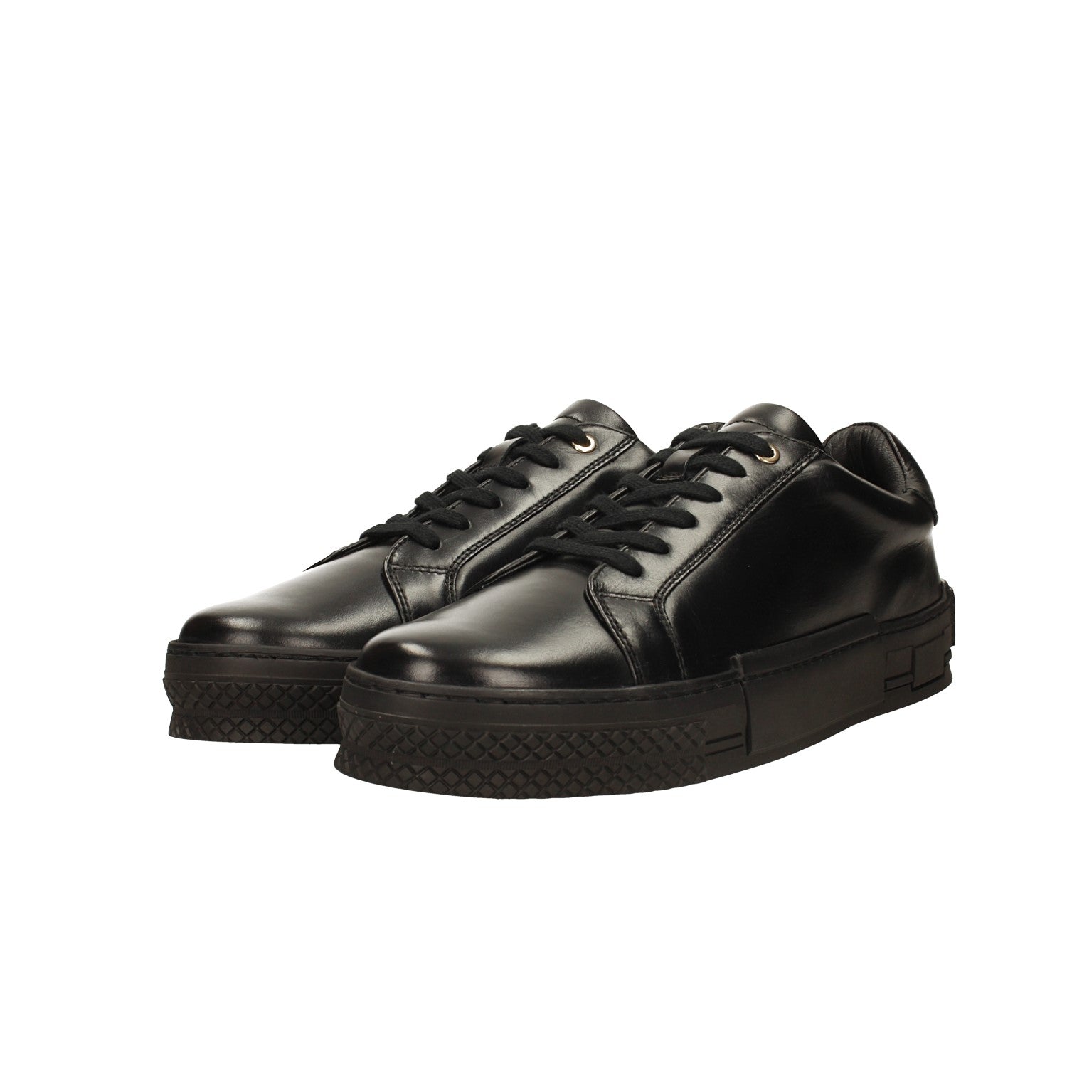 Tata Italia Sneakers Basse In Vera Pelle Total Black