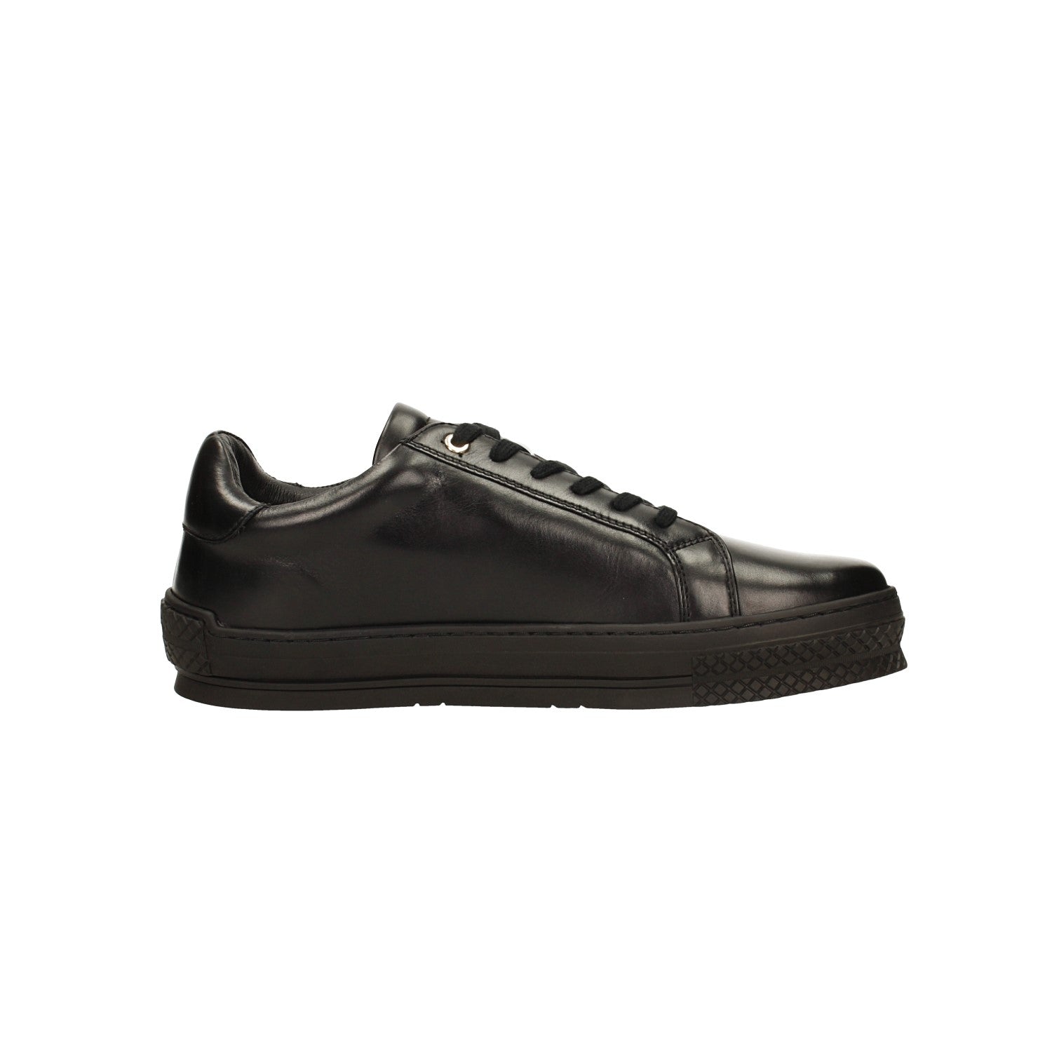 Tata Italia Sneakers Basse In Vera Pelle Total Black