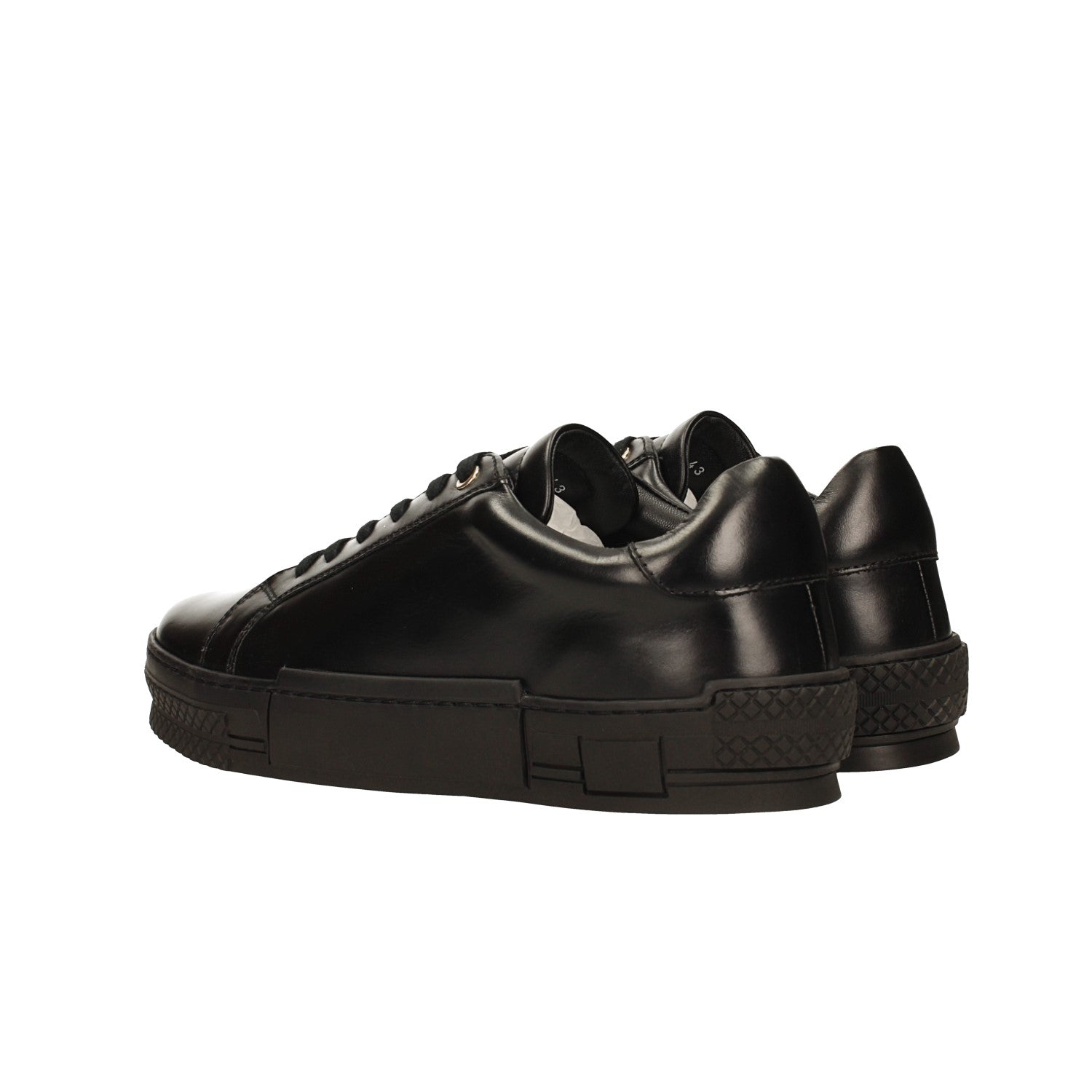 Tata Italia Sneakers Basse In Vera Pelle Total Black