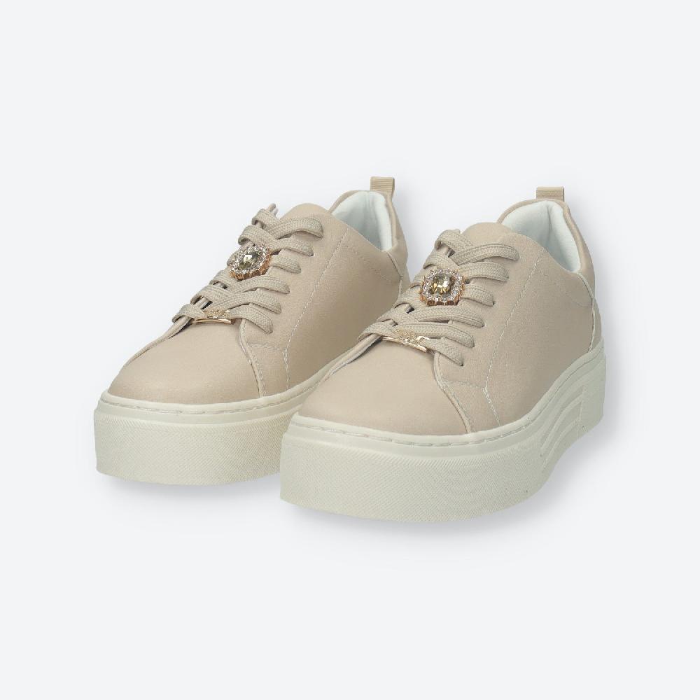 Tata Italia Sneakers Con Dettaglio In Gioiello.Tacco Alto 4 Cm