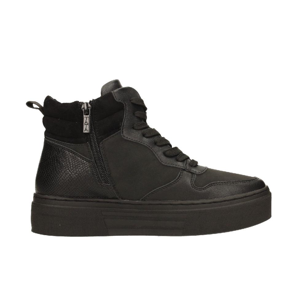 Tata Italia Sneakers Total Black Con Suola Alta 3.5cm