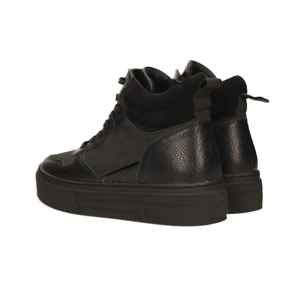 Tata Italia Sneakers Total Black Con Suola Alta 3.5cm