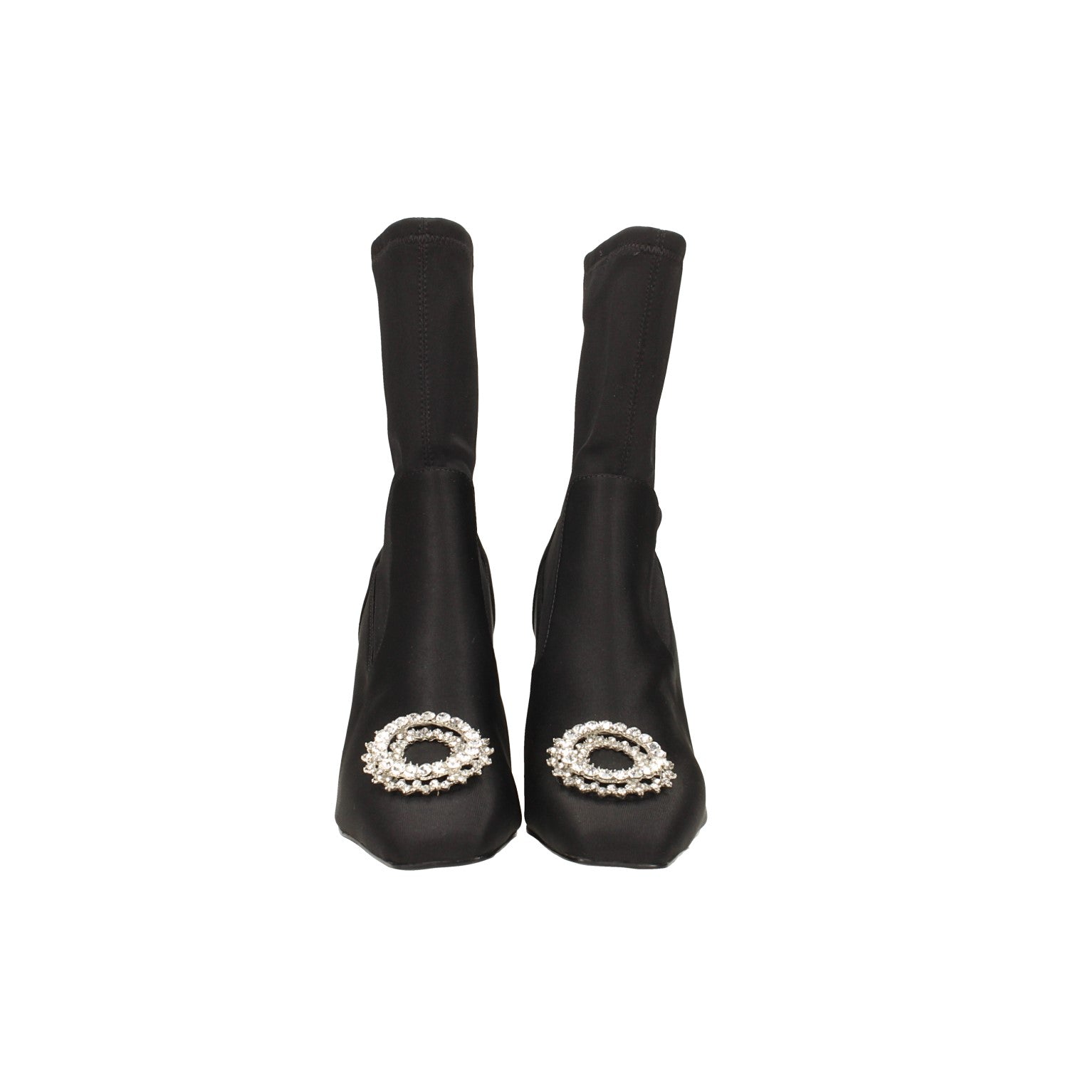 Tata Italia Stivaletti Alla Caviglia In Tessuto Con Decorazione In Pietre Luccicanti. Tacco Alto 9.5cm