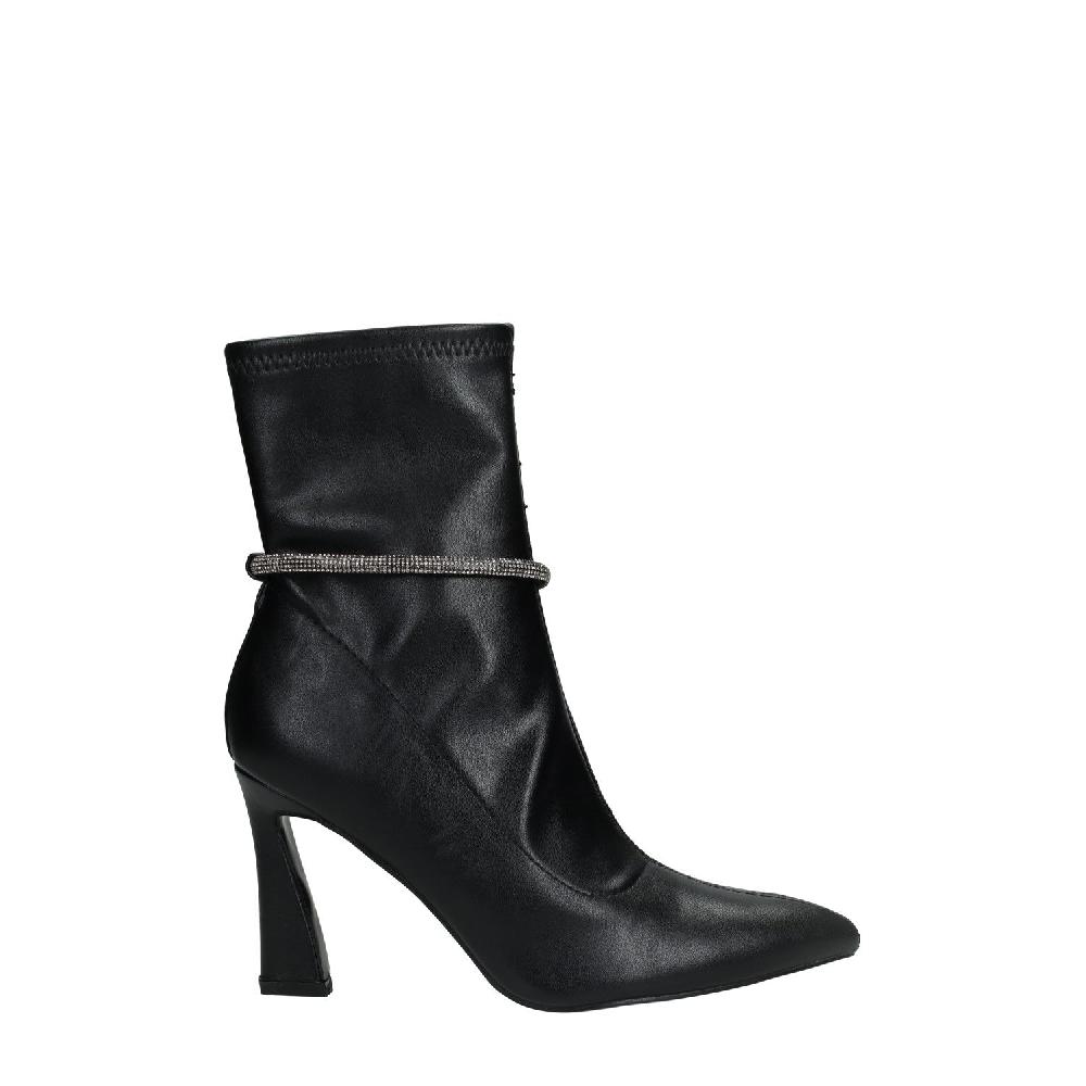 Tata Italia Stivaletti con cordino in strass.Tacco alto 9cm