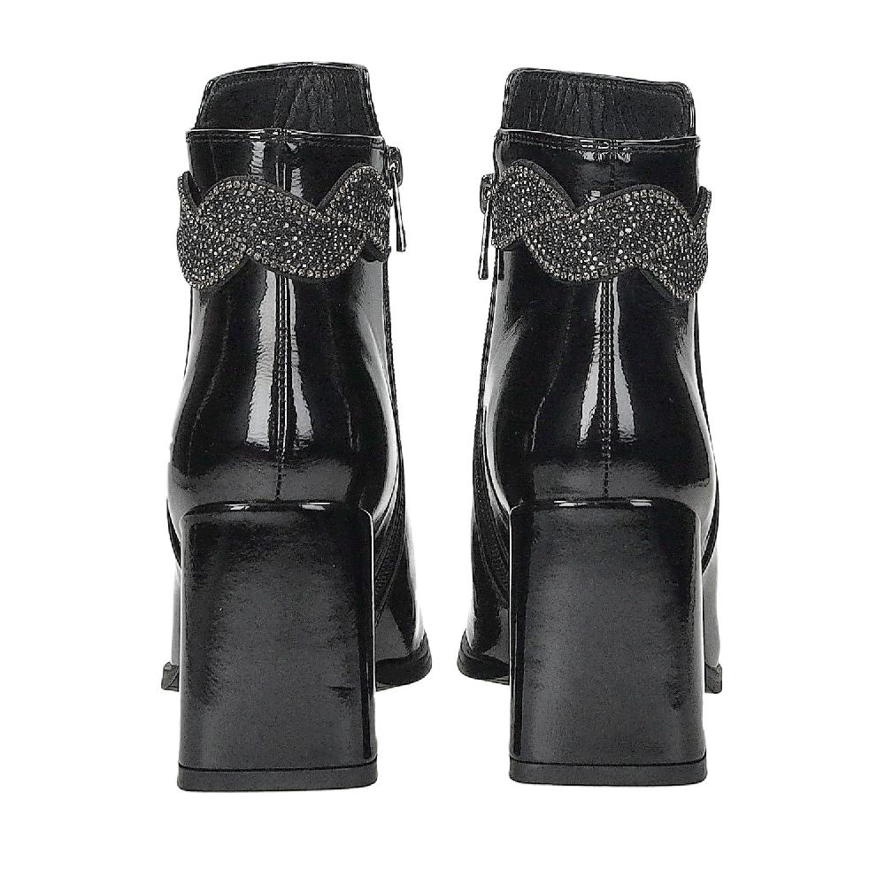 Tata Italia Stivaletti Con Inserti In Strass.Tacco Alto 7.5cm