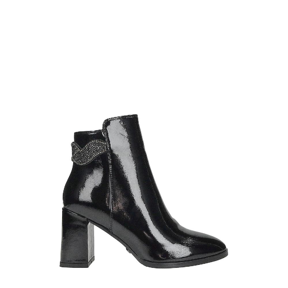 Tata Italia Stivaletti con inserti in strass.Tacco alto 7.5cm