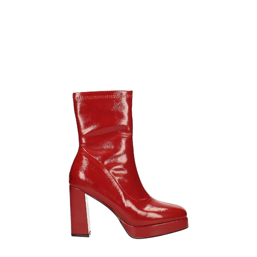 Tata Italia Stivaletti Con Punta Squadrata E Plateau In Vernice. Tacco Alto 10cm