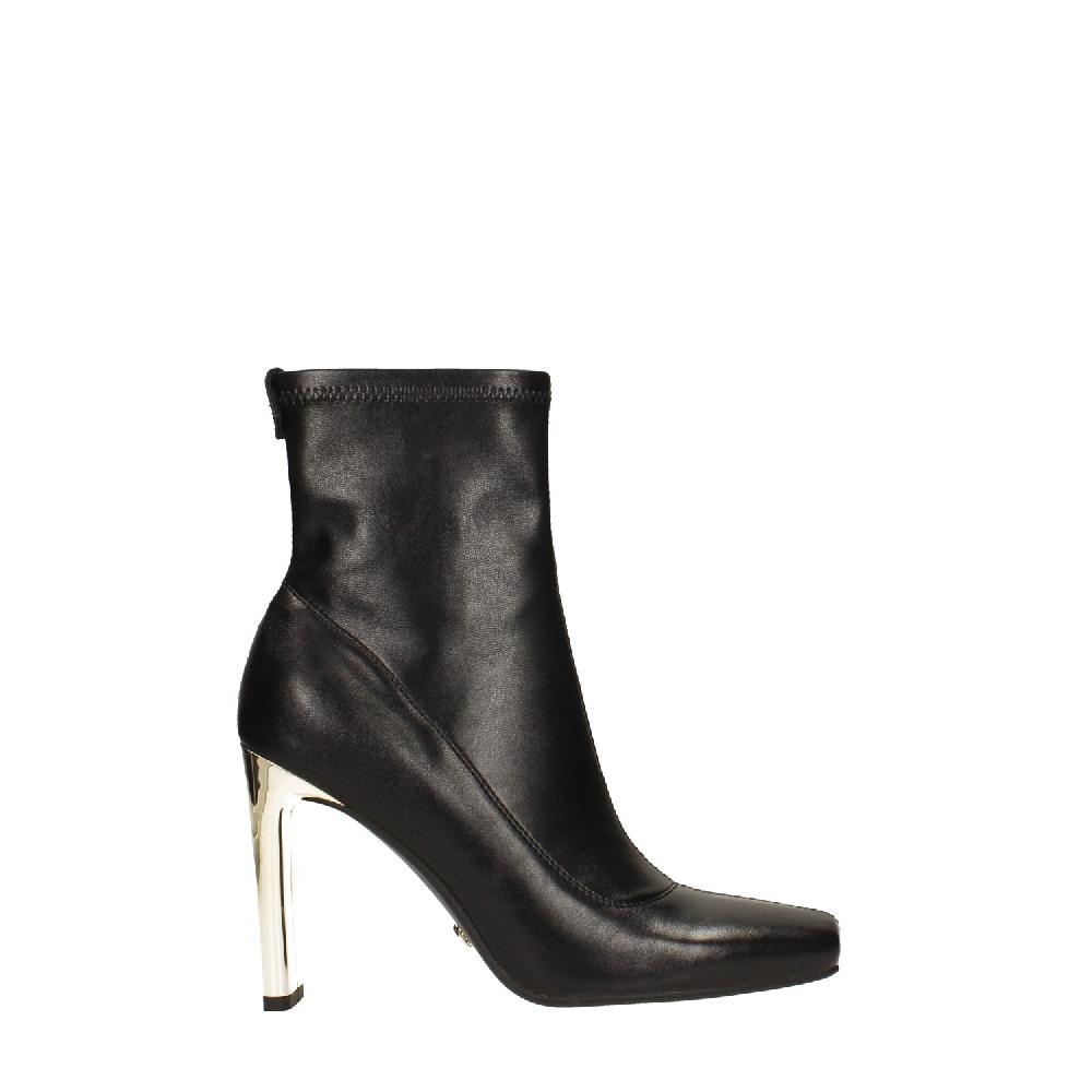 Tata Italia Stivaletti con tacco dorato lucido alto 9.5 cm. punta squadrata