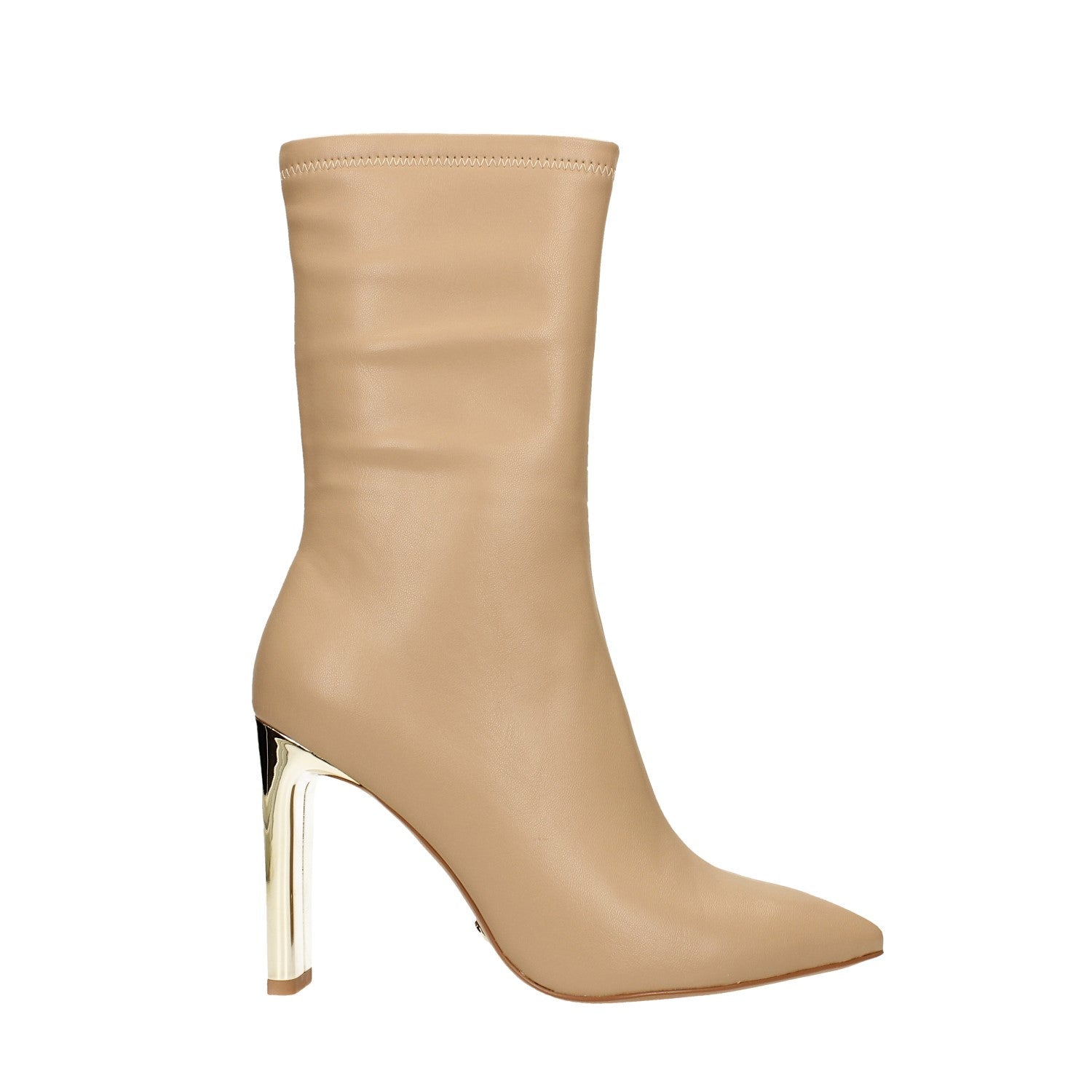 Tata Italia Stivaletti con tacco dorato specchiato alto 10.5cm