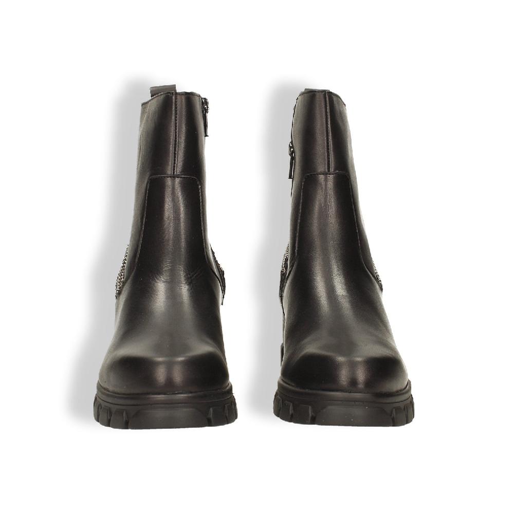 Tata Italia Stivaletti In Vera Pelle Con Zip Decorativa. Tacco Alto 6cm