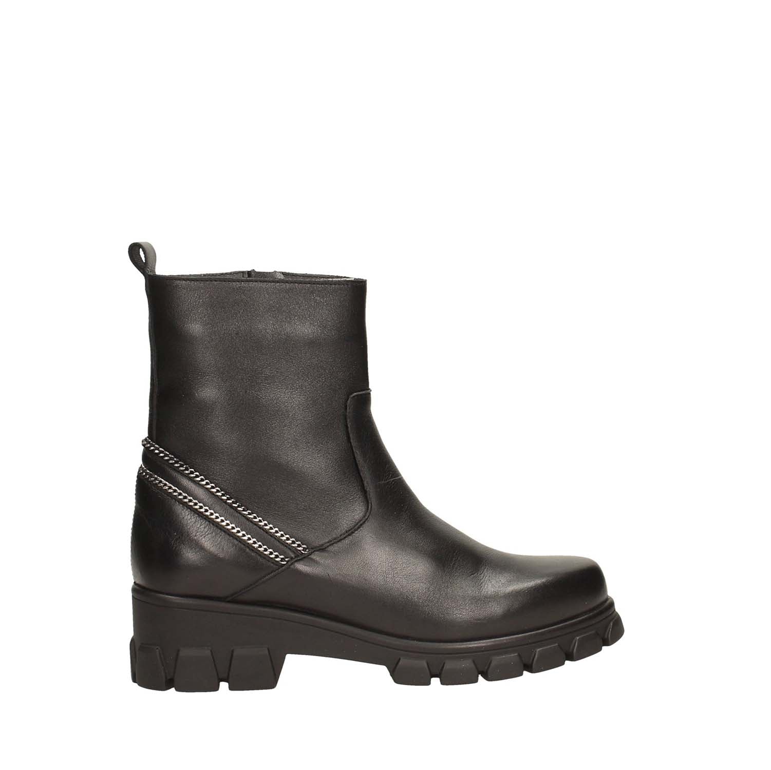 Tata Italia Stivaletti in vera pelle con zip decorativa. Tacco alto 6cm