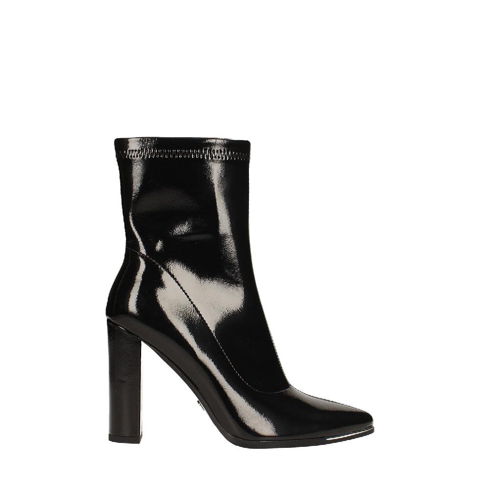 Tata Italia Stivaletti in vernice con profilo metallico in punta. Tacco alto 10.5cm