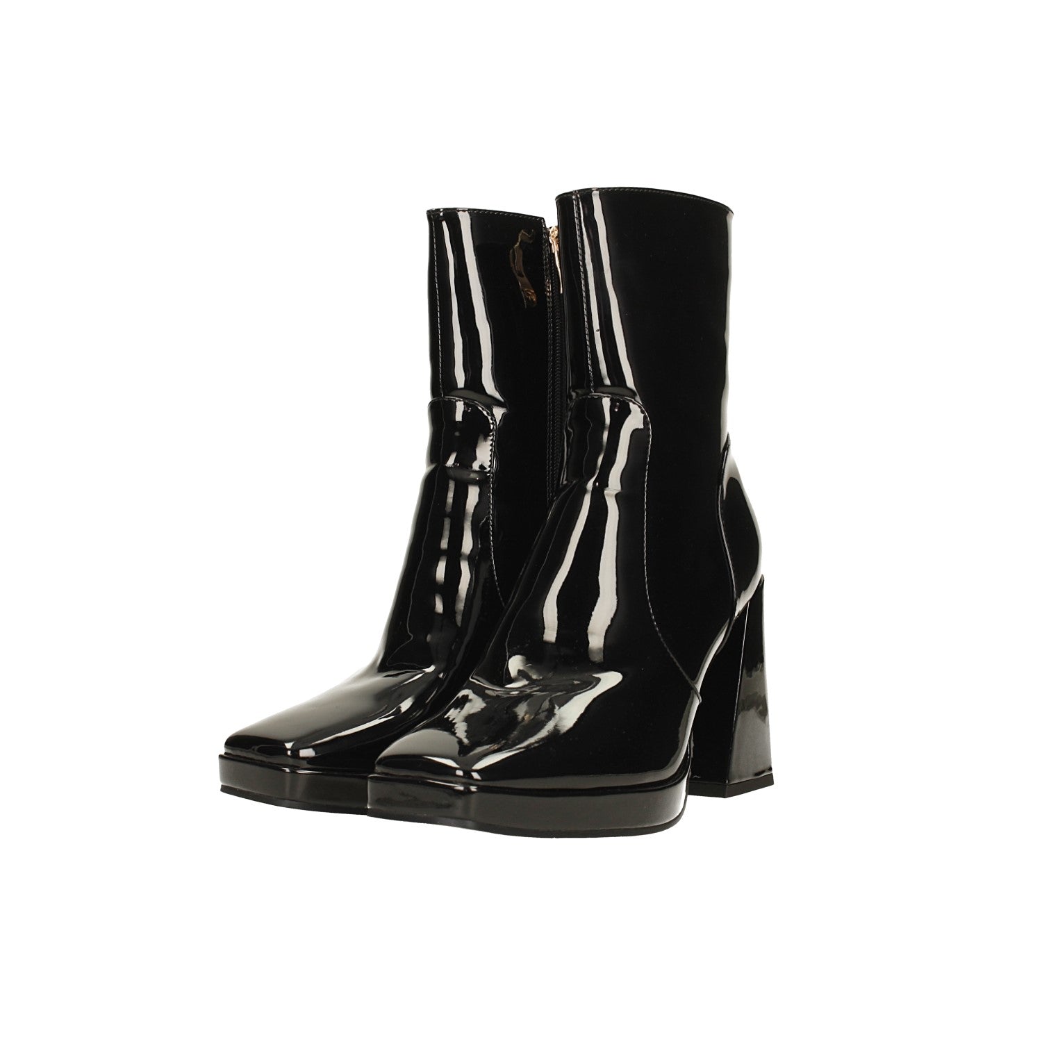Tata Italia Stivaletti In Vernice Con Punta Squadrata. Tacco Alto 10cm