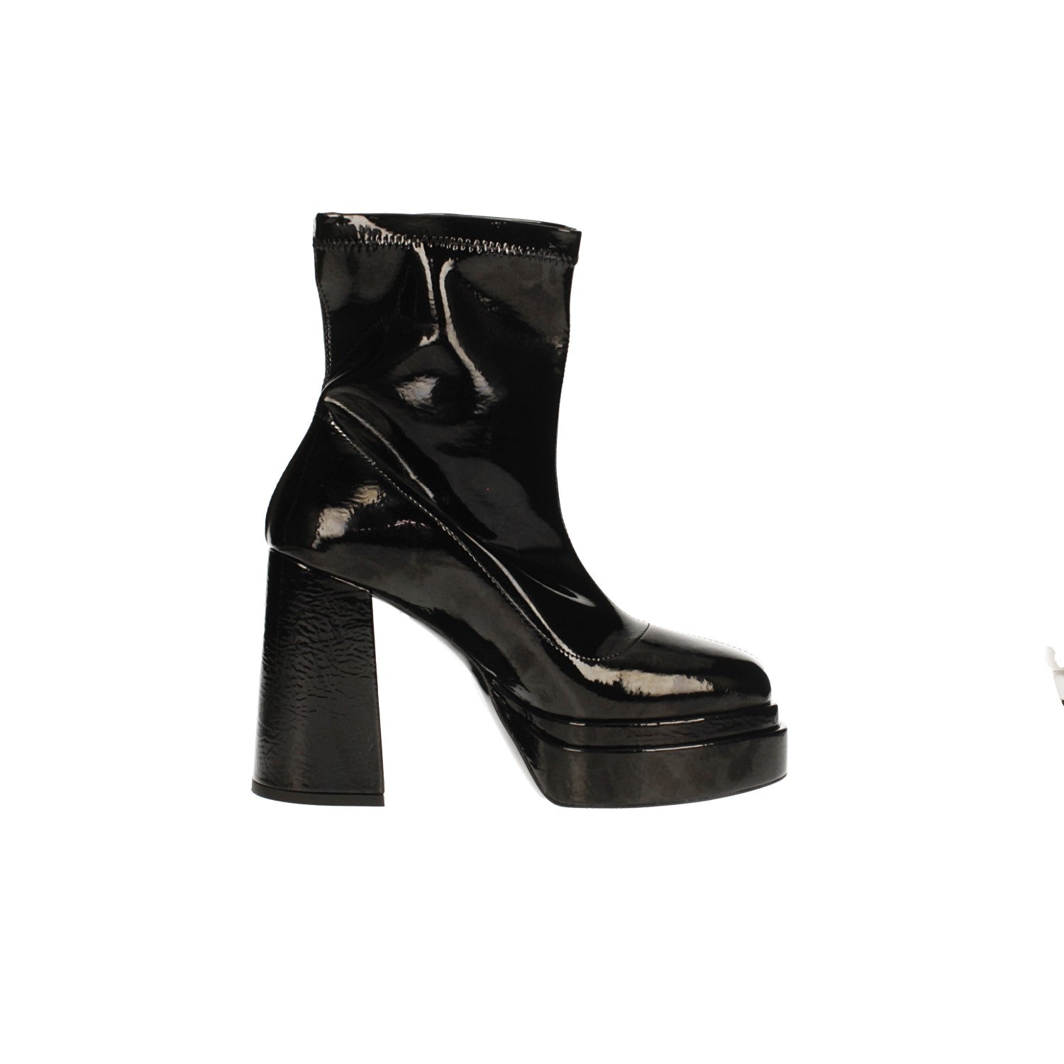 Tata Italia Stivaletti Platform Con Doppio Plateau In Vernice. Made In Italy. Tacco Alto 11cm