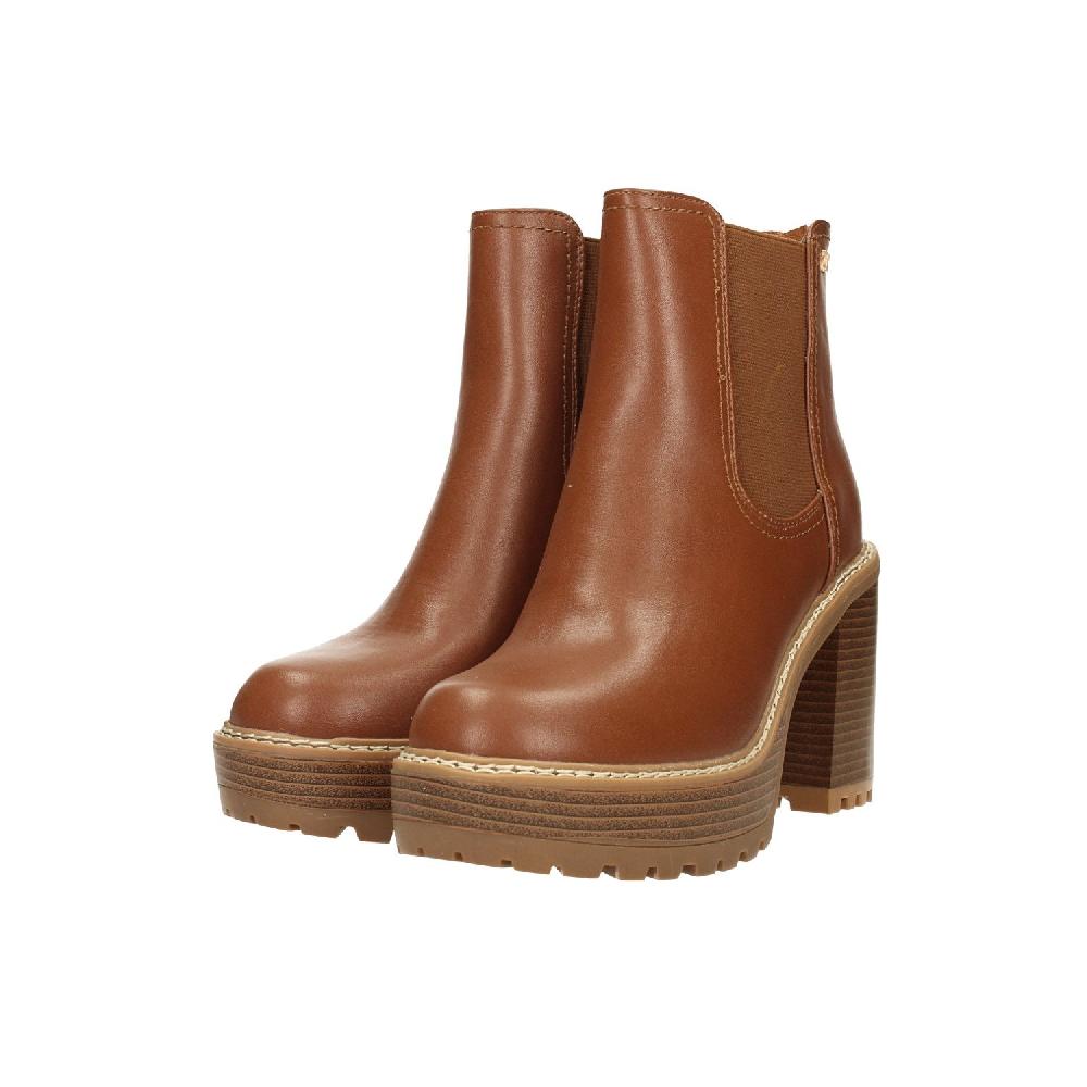 Tata Italia Stivaletti Platform Cuoio Con Plateau. Tacco Alto 9cm