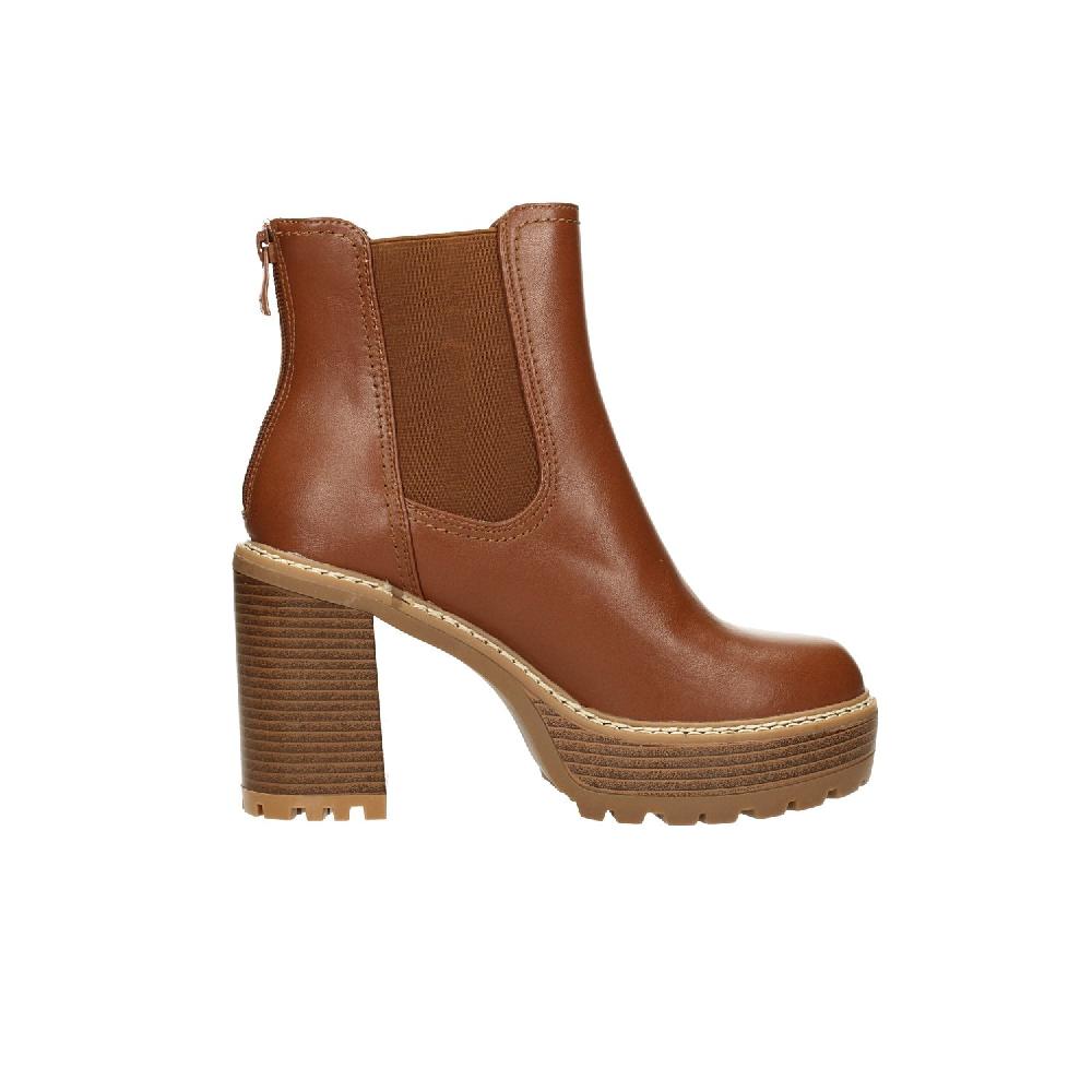 Tata Italia Stivaletti Platform Cuoio Con Plateau. Tacco Alto 9cm