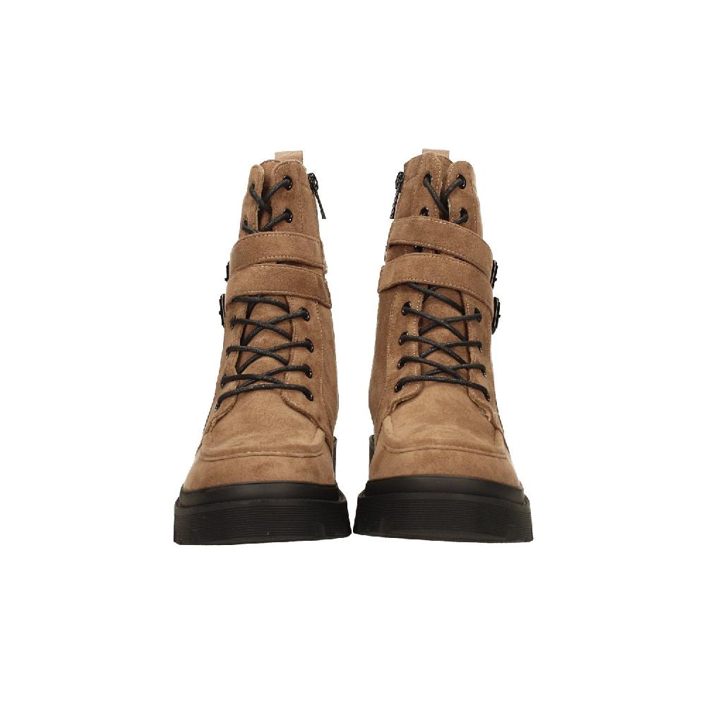 Tata Italia Stivaletti Scamosciati Con Doppio Cinturino. Tacco Alto 5cm