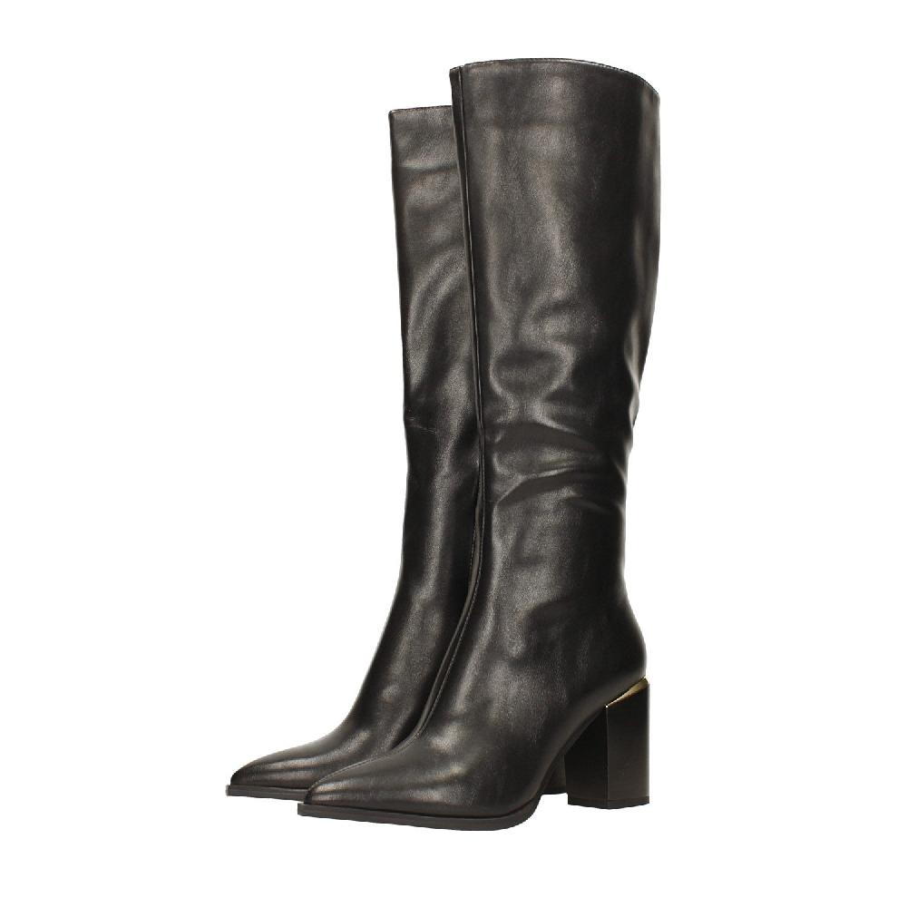 Tata Italia Stivali A Punta Con Profilo In Metallo Sul Tallone. Tacco Alto 8cm