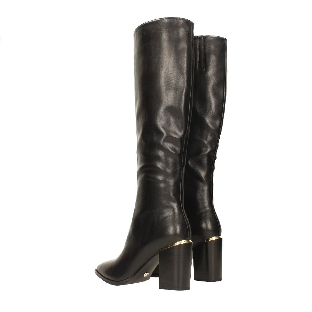 Tata Italia Stivali A Punta Con Profilo In Metallo Sul Tallone. Tacco Alto 8cm