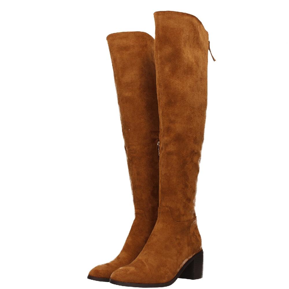 Tata Italia Stivali In Microfibra. Tacco Largo Alto 6cm