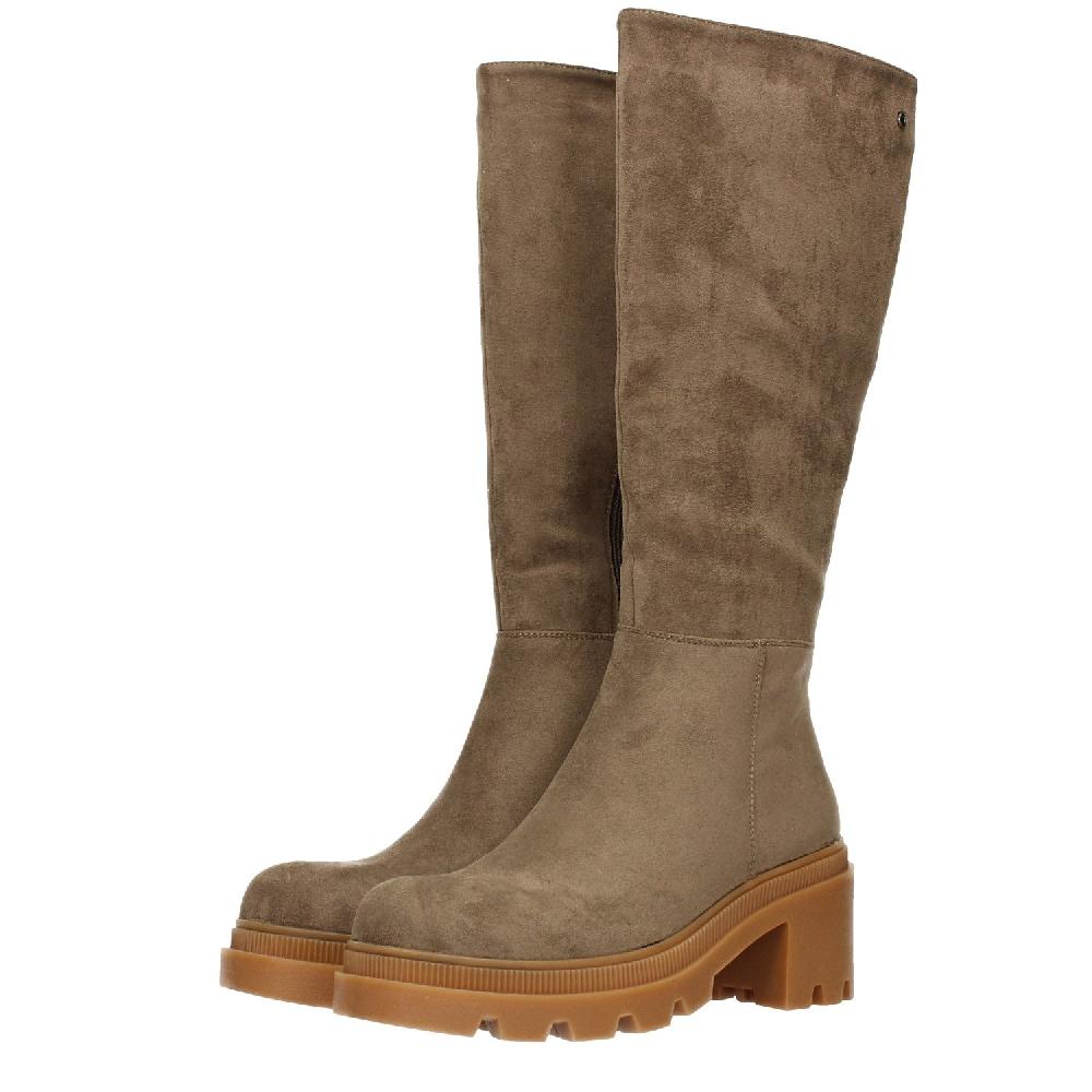 Tata Italia Stivali In Morbida Microfibra. Tacco Largo Alto 6cm