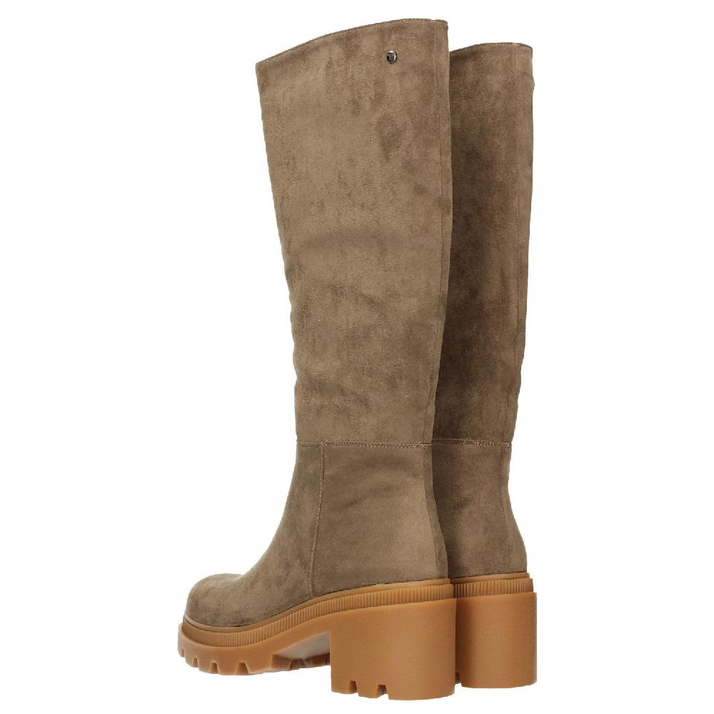 Tata Italia Stivali In Morbida Microfibra. Tacco Largo Alto 6cm