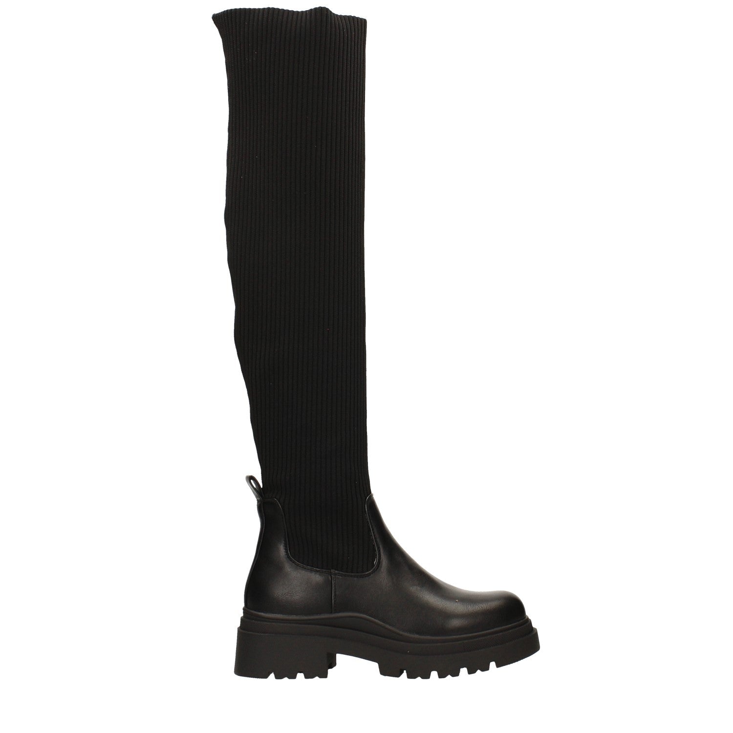 Tata Italia Stivali Marroni Con Tomaia In Tessuto Elasticizzato. Tacco Alto 5cm