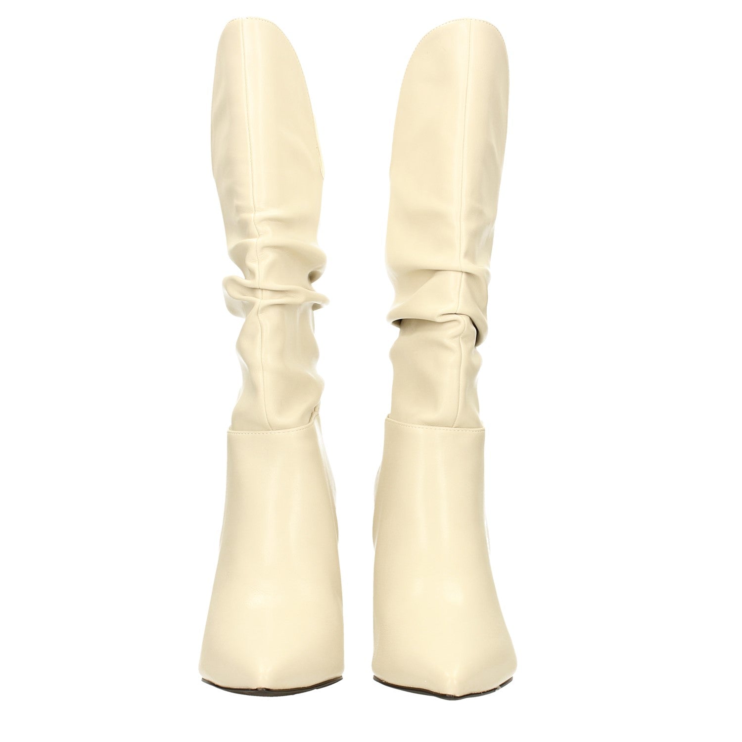 Tata Italia Stivali Morbidi Avorio. Tacco A Spillo Alto 9cm