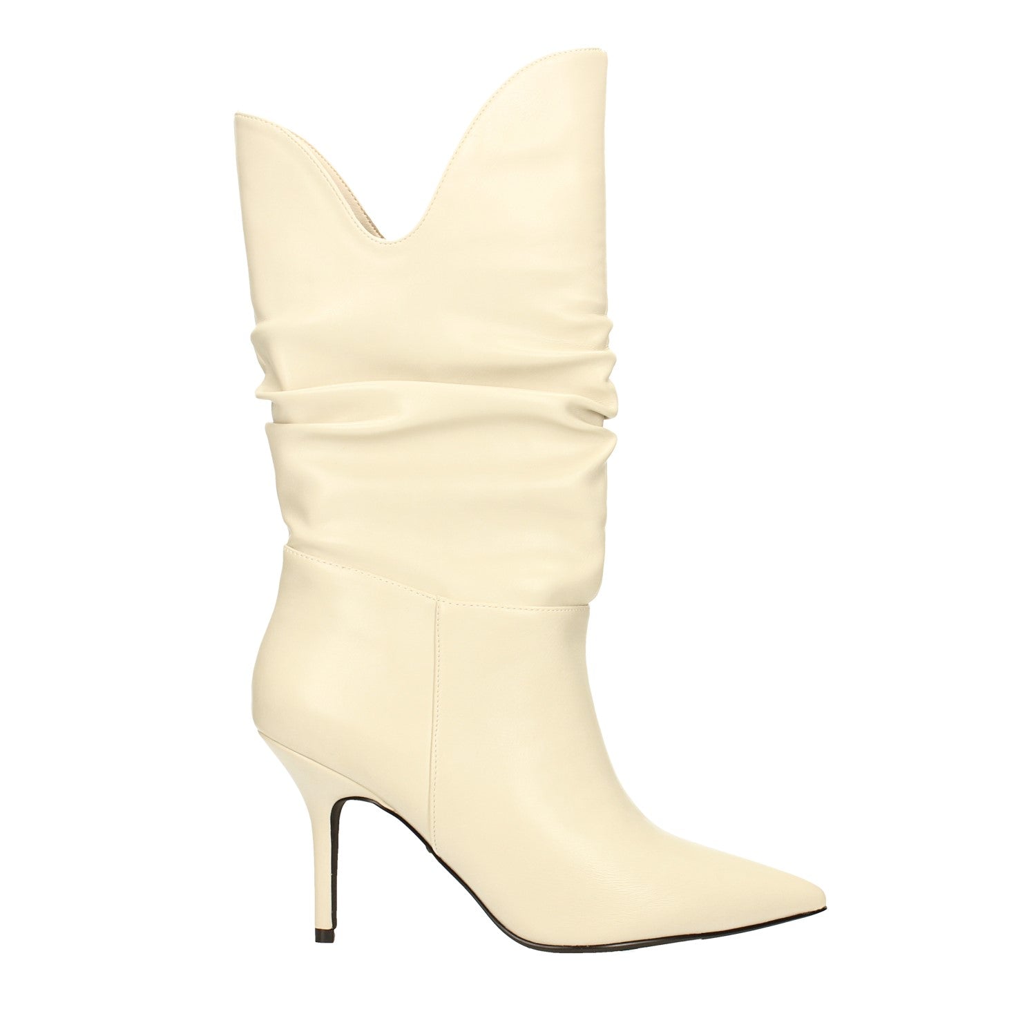 Tata Italia Stivali morbidi avorio. Tacco a spillo alto 9cm