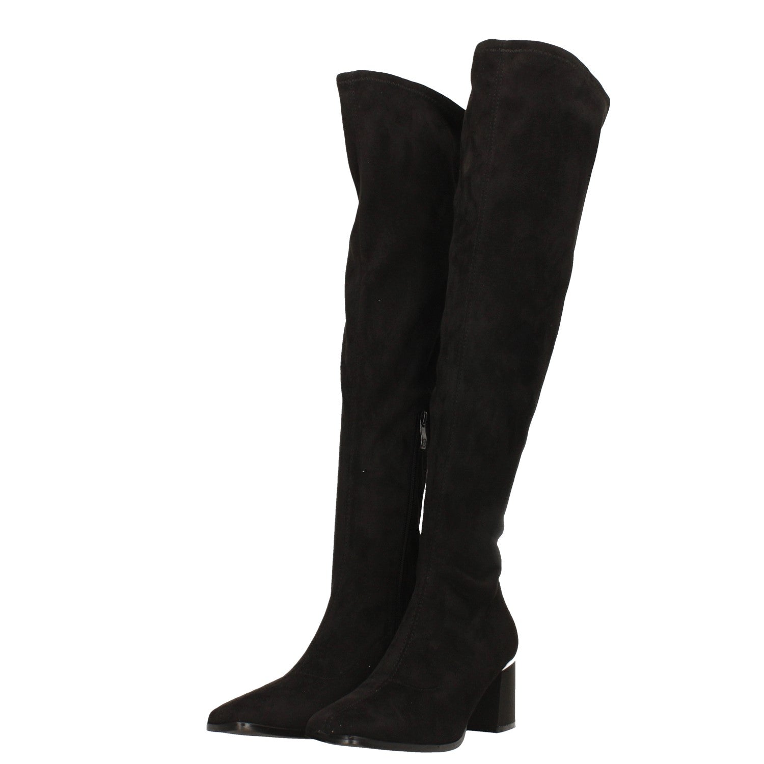 Tata Italia Stivali Scamosciati Con Punta Squadrata. Tacco Alto 6cm