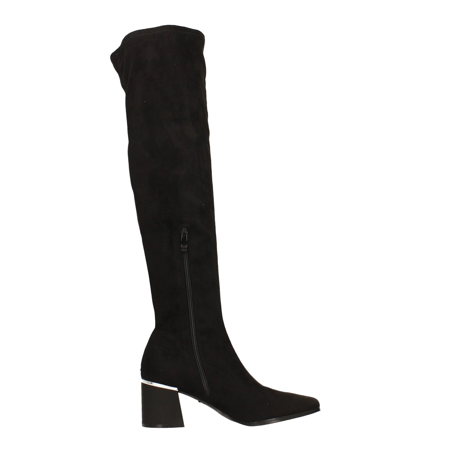 Tata Italia Stivali Scamosciati Con Punta Squadrata. Tacco Alto 6cm