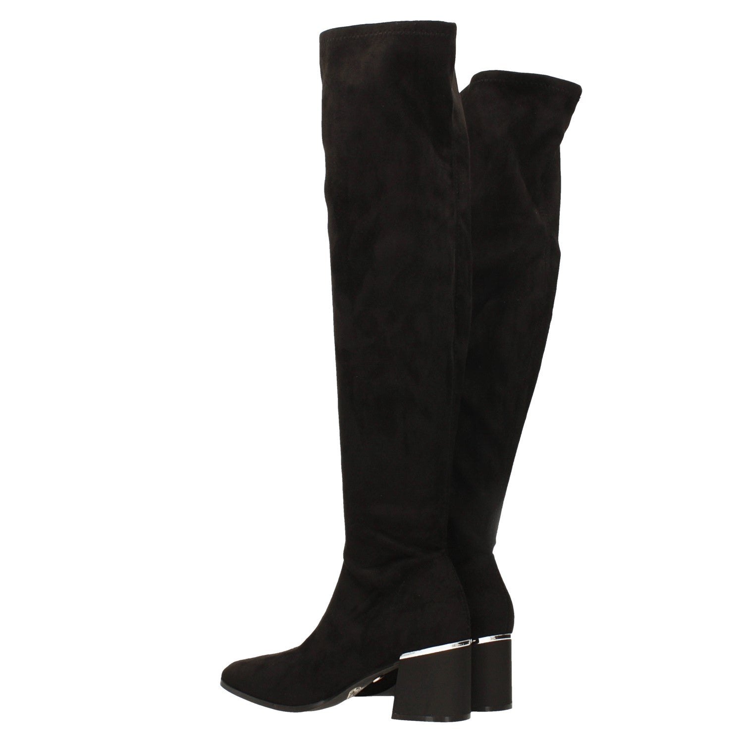 Tata Italia Stivali Scamosciati Con Punta Squadrata. Tacco Alto 6cm