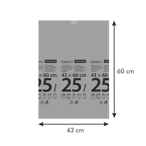 Tescoma SACCHI PER RIFIUTI CON CHIUSURA A CORDONCINO 25 L