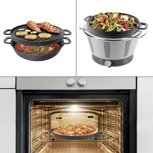 Tescoma BISTECCHIERA LISCIA E RIGATA IN GHISA