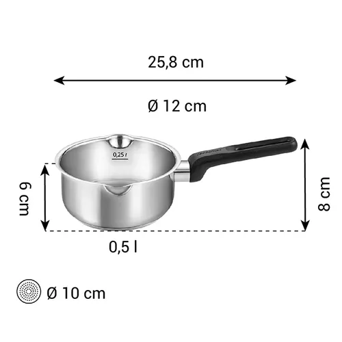 Tescoma CASSERUOLA 1 MANICO CON DOPPIO BECCUCCIO